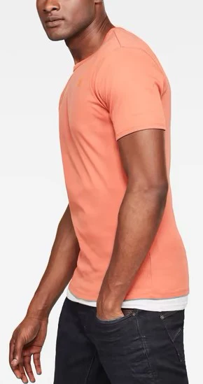 DAZZLE EXCLUSIVE G-STAR BASIC SLIM TEE (LANGOUSTINO PINK) - Image 3