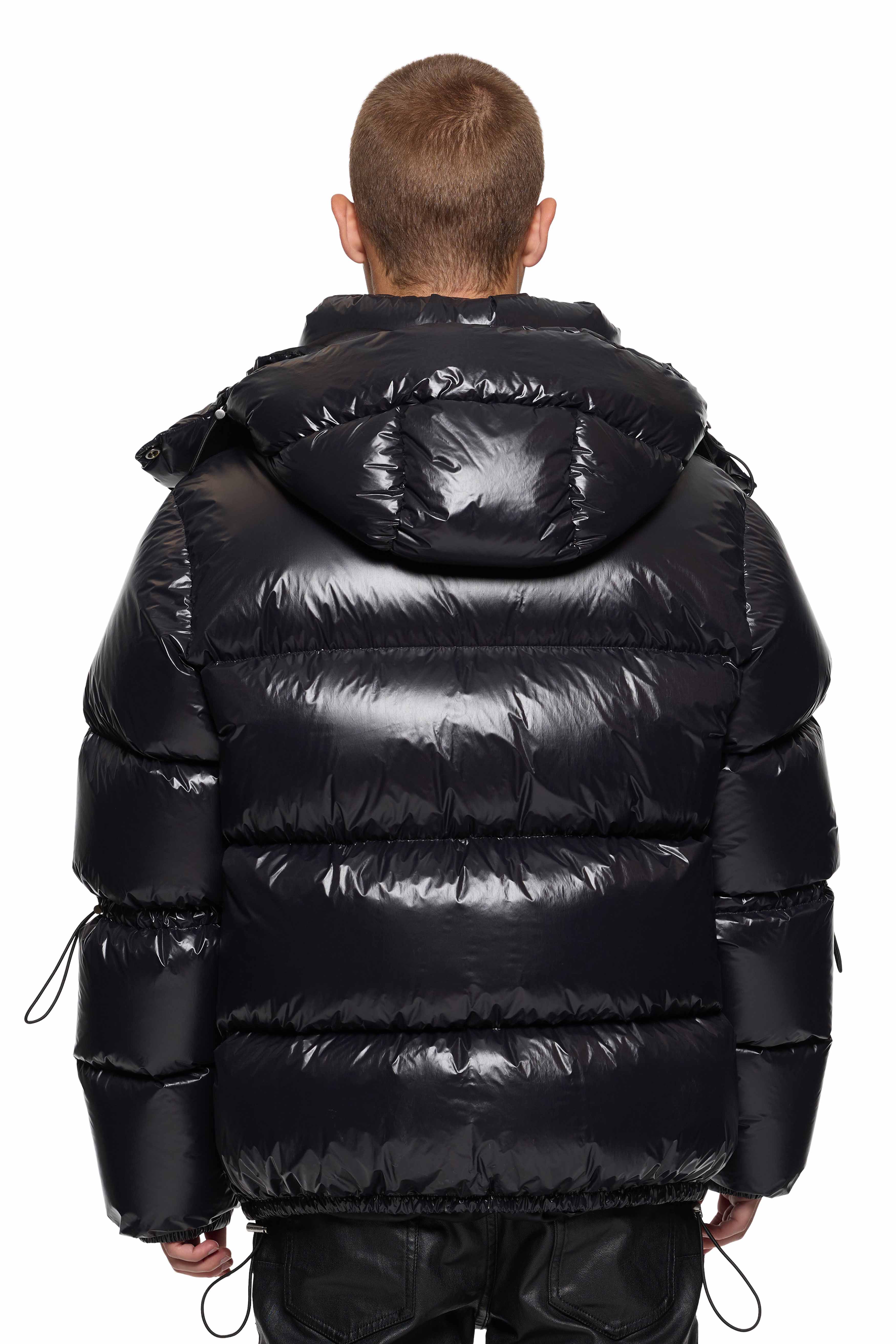 Nylon Puffer Jacket (Black) - M6079-PBBP424 - Image 3