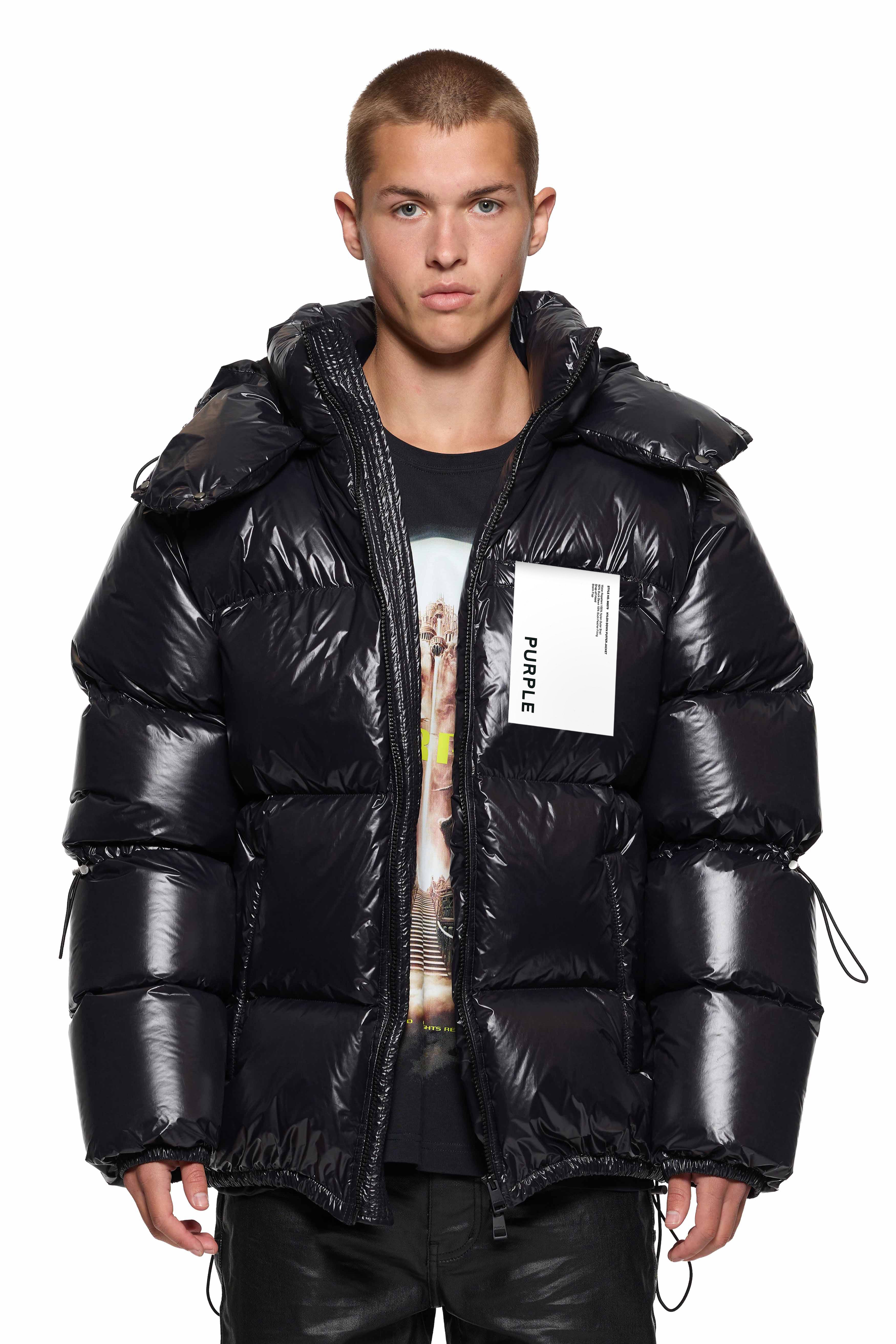 Nylon Puffer Jacket (Black) - M6079-PBBP424 - Image 4